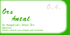 ors antal business card